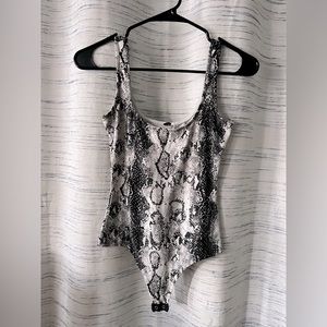 Snakeprint bodysuit